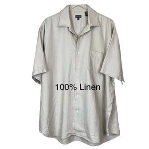 Henry Cotton’s Linen Button Front Shirt